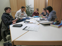 Schüler im Abiturvorbereitungsseminar